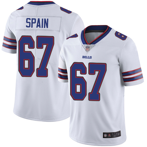 Men Buffalo Bills 67 Quinton Spain White Vapor Untouchable Limited Player NFL Jersey